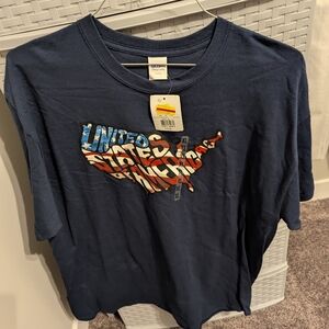 Gildan Navy Heavy Cotton Crewneck T-Shirt